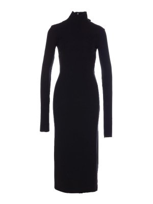 BALENCIAGA: knee length dresses - Black Laces Dress