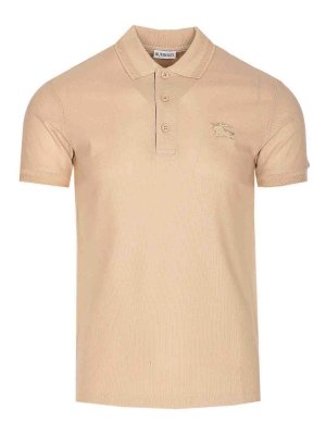 BURBERRY: polo shirts - Logo Cotton Polo