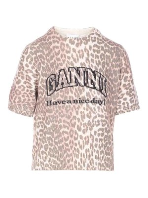 GANNI: T-shirts - T-Shirt - Multicolore
