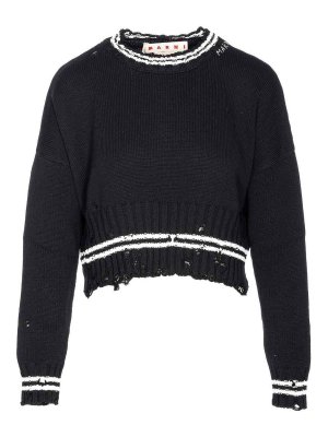 Marni: crew necks - Black Roundneck Sweater