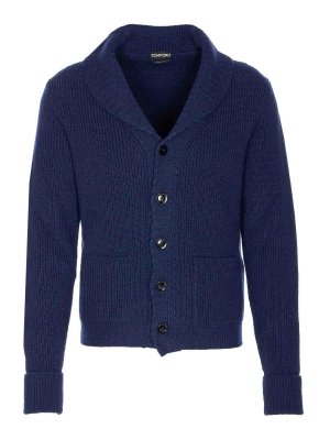TOM FORD: Cardigans - Cardigan - Blau