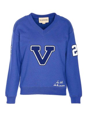 トップス POPPY BIG LOGO SWEATSHIRT (BLUE) Huggy Wuggy Poppy Playtime Full Zip Hoodie - Youth Medium Md