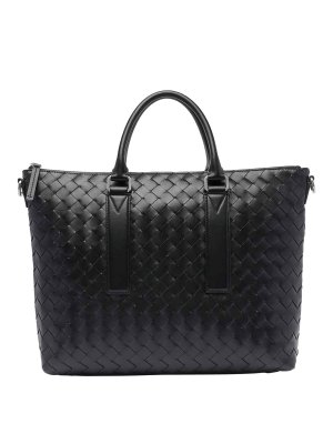 BOTTEGA VENETA: ラップトップケース＆ブリーフケース - ラップトップバッグ/ブリーフケース - 黒