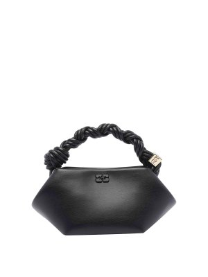 GANNI: totes bags - Black Mini Bou Handbag