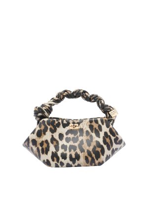 GANNI: shopper - Mini leopardo brown bou borse