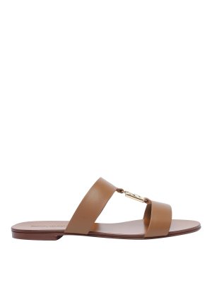 DOLCE & GABBANA: sandals - Leather Dg Logo Sandals
