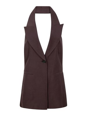 Liu Jo Brown Vest With Frontal Zip Closure | TA5236TS96491016