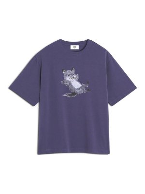 MAISON KITSUNÉ: t-shirts - Chillax Print Oversize Tee-Shirt
