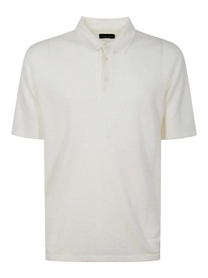 ROBERTO COLLINA: Poloshirts - Poloshirt - Weiß