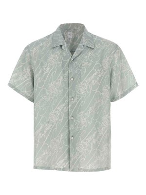 BERLUTI×Brian R.SS Printed Silk Shirt 39 Scritto Andy silk