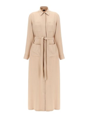 BRIONI: ニーレングスドレス - 膝丈ドレス - ヌードカラー