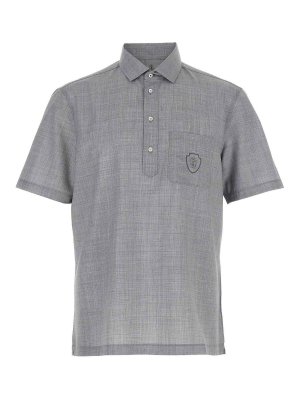 BRUNELLO CUCINELLI: polo shirts - Logo Embroidery Polo Shirt