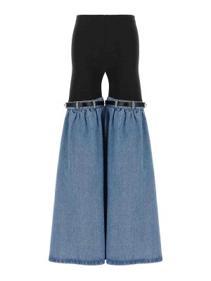 COPERNI: Trousers Shorts - Hybrid Denim Flare Pants