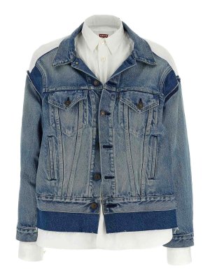 Coperni Hybrid Denim Short Jacket - Blue - Women | COPBL23F2020