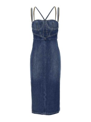 NENSI DOJAKA: abiti al ginocchio - Abito in denim