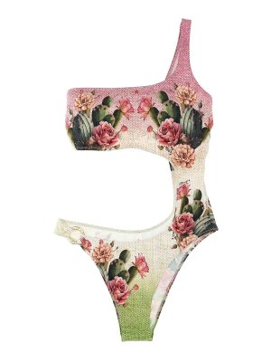 【送料&関税込】Vivienne Westwood Cherubs Beachwear In Multi One Shoulder Swimsuit in CHERUBS | Vivienne Westwood®