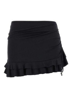 スカート BALENCIAGA Women Skirts 814144 BLACK BALENCIAGA | Shiny Grained Leather A-line Skirt | Women