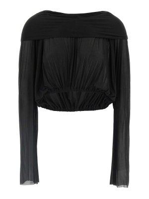 RICK OWENS: cardigans - Crooped Hooded Tunic Sweater