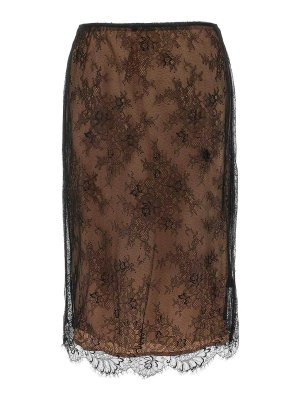 Self Portrait: Faldas media pierna y semilargas - Falda Semilarga - Negro