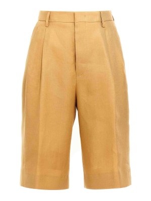 パンツ Brunello Cucinelli Garment-Dyed Brown Linen Cotton Shorts Brunello Cucinelli Garment-Dyed Brown Linen Cotton | THE LIST