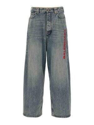BALENCIAGA: bootcut jeans - Logo Embroidery Jeans