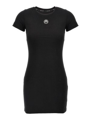 MARINE SERRE: Knielange Kleider - Knielanges Kleid - Schwarz