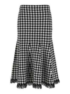 ボッテガヴェネタ Bottega Veneta Cotton Check Skirt Bottega Veneta Cotton Check Skirt - White - Women
