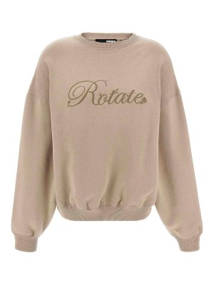 ROTATE Birger Christensen: Sweatshirts & Sweaters - Heavy Sweat Crewneck Sweatshirt