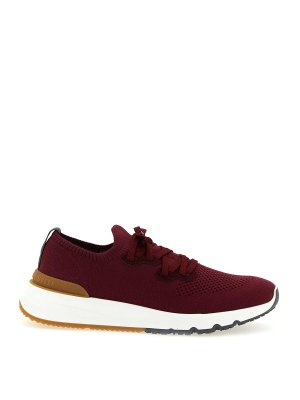 スニーカー BRUNELLO CUCINELLI SS25 Knitted sneakers (MZUKISO250 CSB39) Brunello Cucinelli Knitted Sneakers - Dark Red | MZUKISO250CSB39