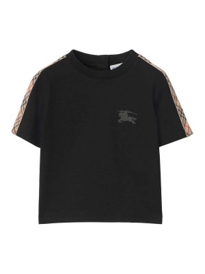 BURBERRY ブラック Tシャツ 4Y Burberry Black Checkered T-Shirt | Junior Couture USA