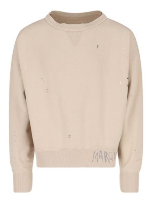 Maison Margiela: Sweatshirts & Sweaters - CHRISTER SWEET WITH GRAFFITI