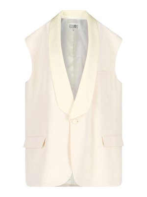 MM6 MAISON MARGIELA: blazers - Virgin Wool Mixed Jacket