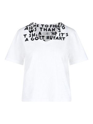 MM6 MAISON MARGIELA: t-shirts - T-Shirt Scollo A V Aids Program