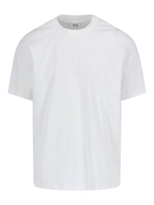 Y-3: T-shirts - T-Shirt - Blanc
