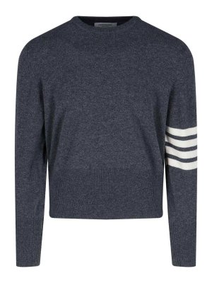 THOM BROWNE: Col bateau - Pull Col Bateau - Gris