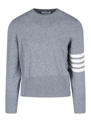 THOM BROWNE: Col bateau - Pull Col Bateau - Gris