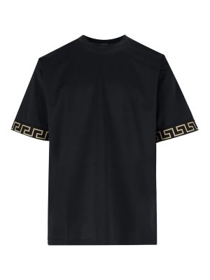 Tシャツ・カットソー VERSACE SS25 Black poplin shirt (10188431A13439 5B950) Versace t-shirts for men's Black 2025 | Shop online at THEBS