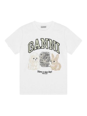 Tシャツ・カットソー Rabanne SS25 Rabanne Cotton T-shirt (25PJTE005CO0494 P100) Rabanne Cotton T-Shirt - White - Women | 25PJTE005CO0494P100
