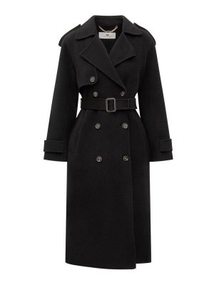 ELISABETTA FRANCHI: Kurze Mäntel - Kurzer Mantel - Schwarz