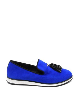 GIUSEPPE ZANOTTI: Mocasines y Zapatillas - Mocasines - Azul