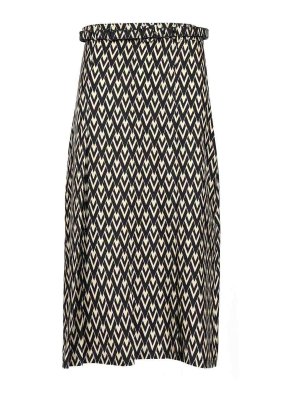 VALENTINO GARAVANI: Knee length skirts & Midi - Silk Twill Pleated Skirt