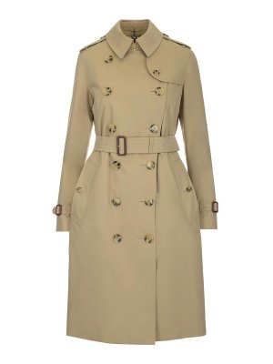 Balenciaga Draped Neck Trench - Beige - Women | 839117TSP139772