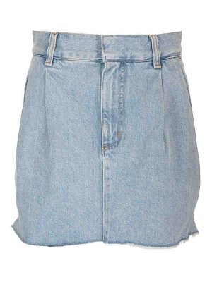 AGOLDE: ニーレングススカート＆ミディ丈 - 膝丈/ミディスカート - ライトブルー