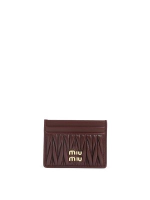 MIU MIU: wallets & purses - Lamb Leather Cardholder