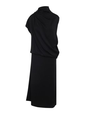 【送料&関税込】Simone Rocha Ribbed Multi Snap Bias Cut Dres Simone Rocha Ribbed Multi Snap Bias Cut Dress | 73190573BLACK