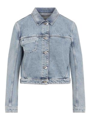 アウターその他 DOLCE  GABBANA Women Outer F29TYT GDCLVF3981 BLUE Single-breasted floral quilted jacquard Turlington jacket in