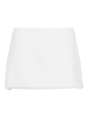 MIU MIU: Knee length skirts & Midi - Linen And Cotton Mini Skirt