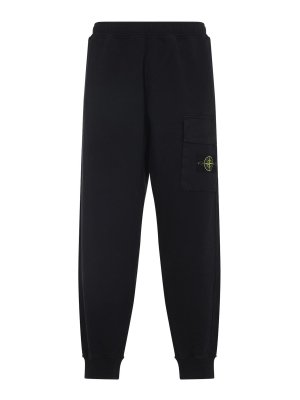 STONE ISLAND: Pantalones deportivos - Pantalones Deportivos - Negro
