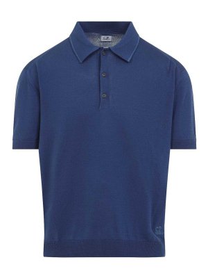 C.P. COMPANY: ポロシャツ - ポロシャツ - ブルー