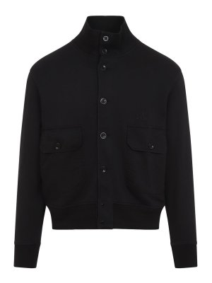 Burberry Cotton sweatshirt with logo embroidery - Black